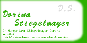 dorina stiegelmayer business card